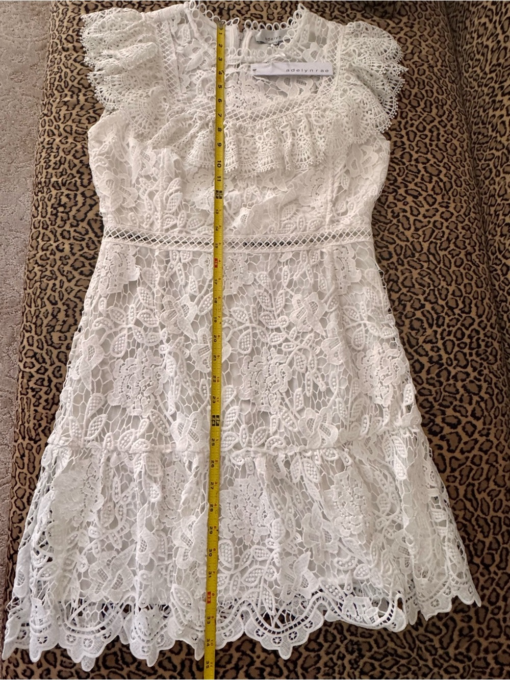 Adelyn Rae White Lace Ruffle Mini Dress - Picture 5 of 7